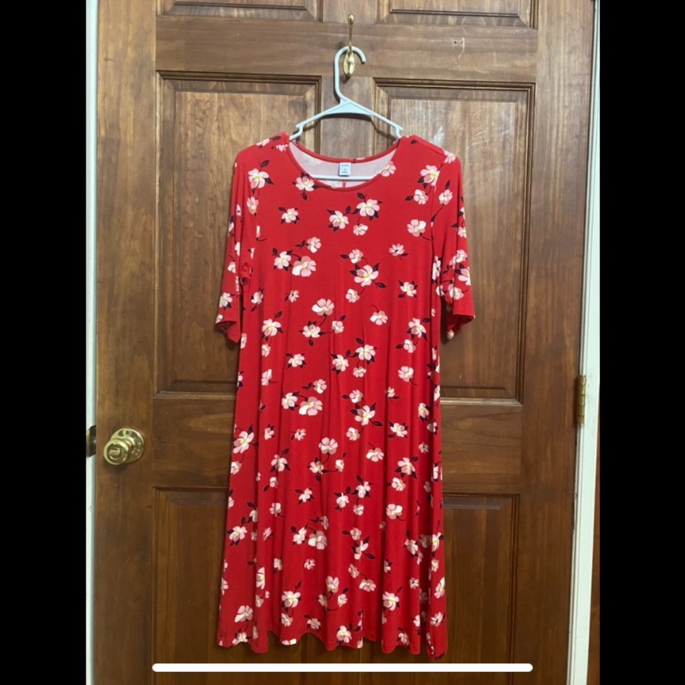 Red Floral Old Navy Dress